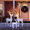 Set of 3 Lighted Christmas Crystal White 3D Reindeer Outdoor Décor with 240 White LED Lights
